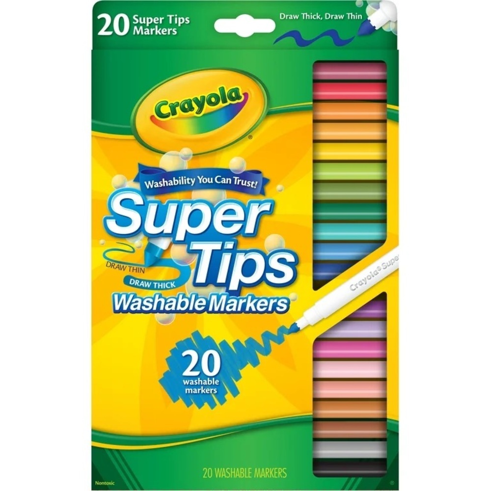 crayola super tips markers 20 pack